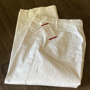 Jessica Simpson high rise cropped wide leg front patch pockets size 14